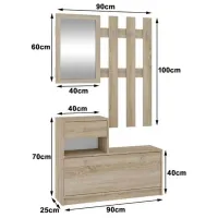 Set pentru antreu Akord 90 Sonoma Oak PAL melaminat / Stejar Sonoma photo 2