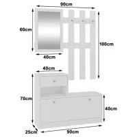 Set pentru antreu Akord 90 White PAL melaminat / White photo 3