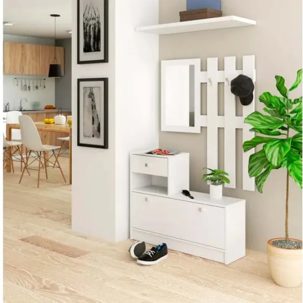 Set pentru antreu Akord 90 White PAL melaminat / White photo 6
