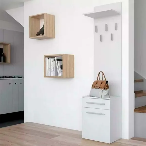 Dulap pentru antreu TopEshop Duo 50 PAL / White matt photo 2 Dulap pentru antreu TopEshop Duo 50 PAL / White matt photo 2
