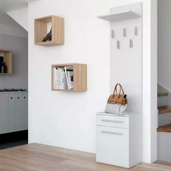 Dulap pentru antreu TopEshop Duo 50 PAL / White matt photo 2 Dulap pentru antreu TopEshop Duo 50 PAL / White matt photo 2