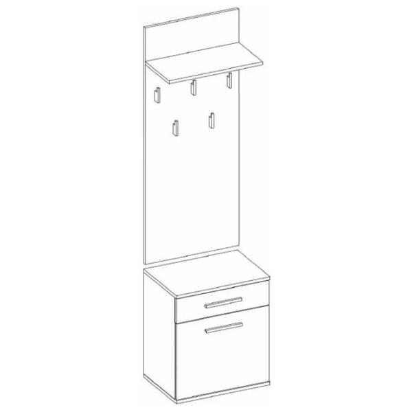 Dulap pentru antreu TopEshop Duo 50 PAL / White matt photo 3 Dulap pentru antreu TopEshop Duo 50 PAL / White matt photo 3