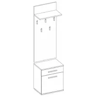 Dulap pentru antreu TopEshop Duo 50 PAL / White matt photo 3