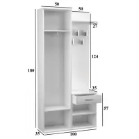 Dulap pentru antreu TopEshop Duo 100 PAL / Black Matt photo 2