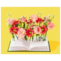 Pictură pe numere BrushMe O carte scrisă în limba maternă BS53995FC 50 x 40 cm / Verticală