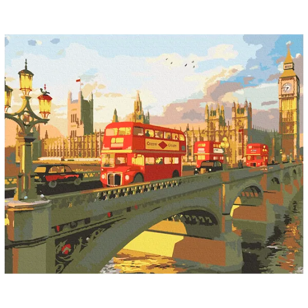 Pictură pe numere BrushMe Londra de seară BS51547 50 x 40 cm / Orizontală photo 1 Pictură pe numere BrushMe Londra de seară BS51547 50 x 40 cm / Orizontală photo 1