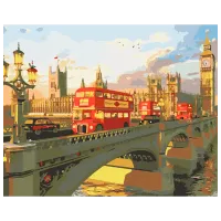 Pictură pe numere BrushMe Londra de seară BS51547 50 x 40 cm / Orizontală