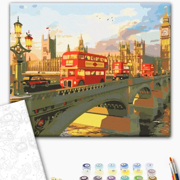 Pictură pe numere BrushMe Londra de seară BS51547 50 x 40 cm / Orizontală photo 3 Pictură pe numere BrushMe Londra de seară BS51547 50 x 40 cm / Orizontală photo 3