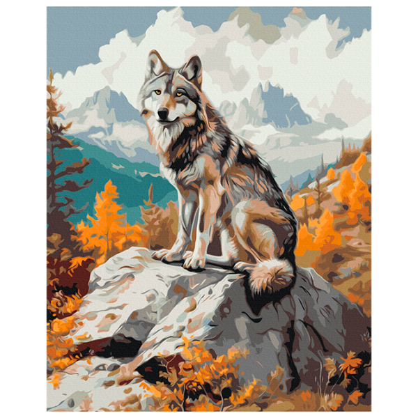 Картина по номерам BrushMe Горный волк BS54001 50 x 40 см / Вертикальная photo 1