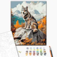 Pictură pe numere BrushMe Lupul de munte BS54001 50 x 40 cm / Verticală photo 3