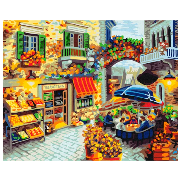 Картина по номерам BrushMe Домашний ресторан BS7091 50 x 40 см / Горизонтальная photo 1