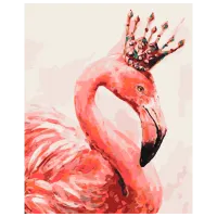 Pictură pe numere BrushMe Flamingo regal BS4352 50 x 40 cm / Verticală