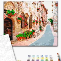 Картина по номерам BrushMe Цветущая улица BS34015 50 x 40 см / Горизонтальная photo 3