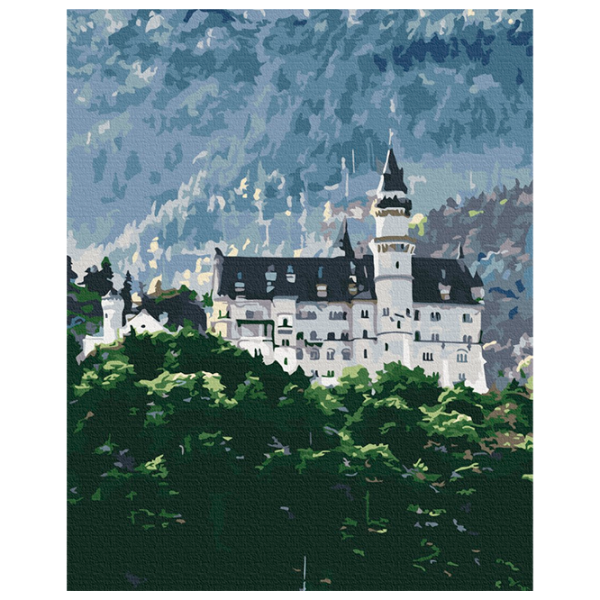 Pictură pe numere BrushMe Vedere asupra Neuschwanstein BS34844 50 x 40 cm / Verticală photo 1