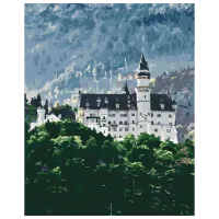 Pictură pe numere BrushMe Vedere asupra Neuschwanstein BS34844 50 x 40 cm / Verticală
