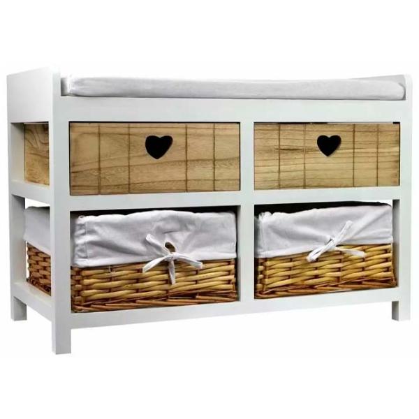 Banchetă Chomik COU5064/N White / Lemn photo 1 Banchetă Chomik COU5064/N White / Lemn photo 1