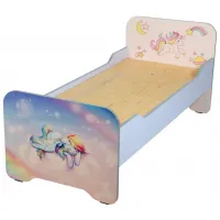 Детская кровать Tisam 0837  60 x 140 см / ЛДСП / Пурпурный