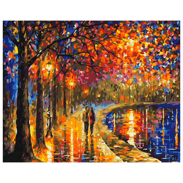 Pictură pe numere BrushMe Plimbare într-un parc luminat BS51972 50 x 40 cm / Orizontală photo 1