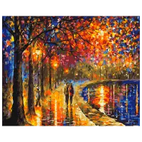 Pictură pe numere BrushMe Plimbare într-un parc luminat BS51972 50 x 40 cm / Orizontală