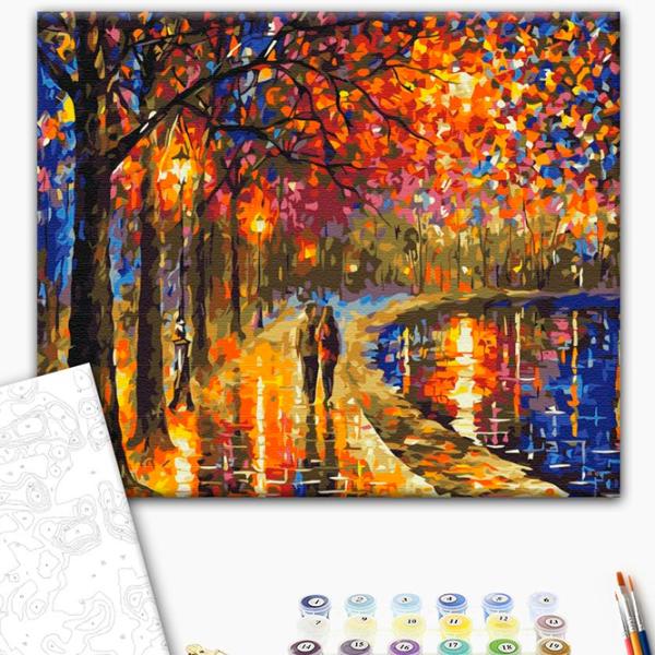 Pictură pe numere BrushMe Plimbare într-un parc luminat BS51972 50 x 40 cm / Orizontală photo 2