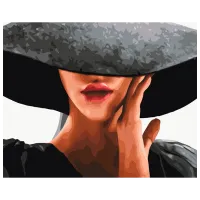 Картина по номерам BrushMe Дама с секретом BS30651 50 x 40 см / Горизонтальная