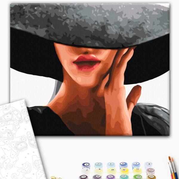 Картина по номерам BrushMe Дама с секретом BS30651 50 x 40 см / Горизонтальная photo 3