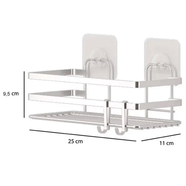 Raft pentru baie Teknotel ST181 Metal / Silver photo 3
