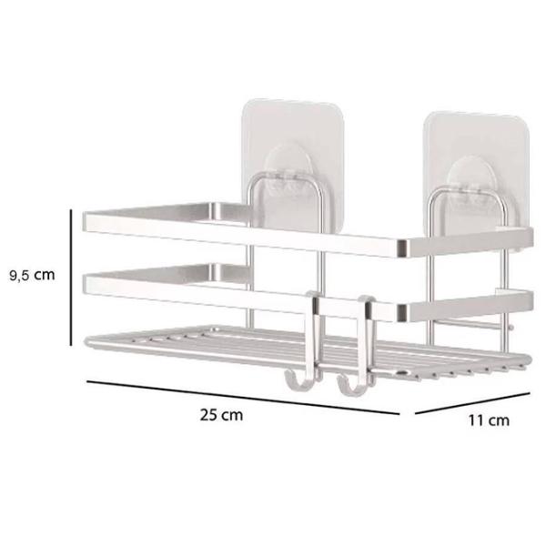 Raft pentru baie Teknotel ST181 Metal / Silver photo 3