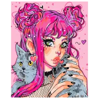 Картина по номерам BrushMe Кошачий взгляд BS53522 50 x 40 см / Вертикальная