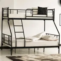 Pat pentru copii Magnus Nova Triple 90 x 200 cm / Metal / Black