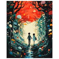 Картина по номерам BrushMe Сказка для двоих BS53880 50 x 40 см / Вертикальная
