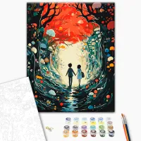 Pictură pe numere BrushMe O poveste pentru doi BS53880 50 x 40 cm / Verticală photo 2
