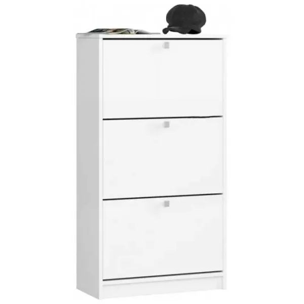 Dulap pentru încălțăminte Akord 3 113 x 60 x 28.5 /White /Stejar Sonoma photo 1