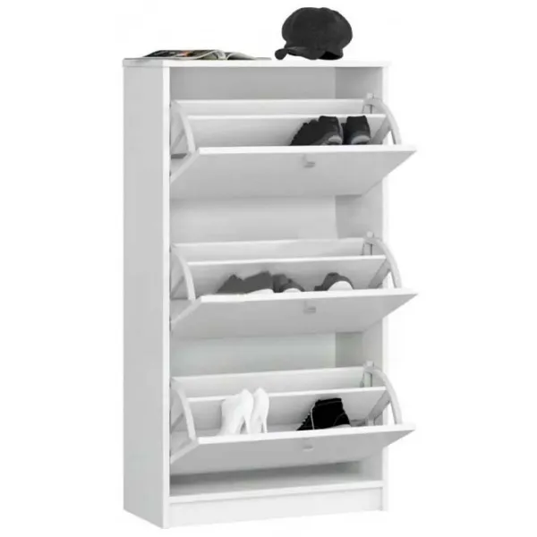 Dulap pentru încălțăminte Akord 3 113 x 60 x 28.5 /White /Stejar Sonoma photo 2