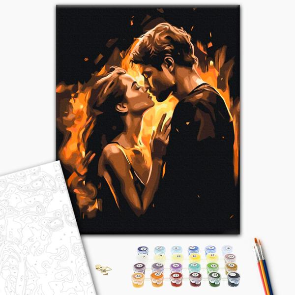 Pictură pe numere BrushMe Flacăra dragostei BS53889 50 x 40 cm / Verticală photo 2