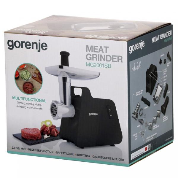 Mașină de tocat carne Gorenje MG2001SB  2000 W / 2.6 kg/min / Black photo 4