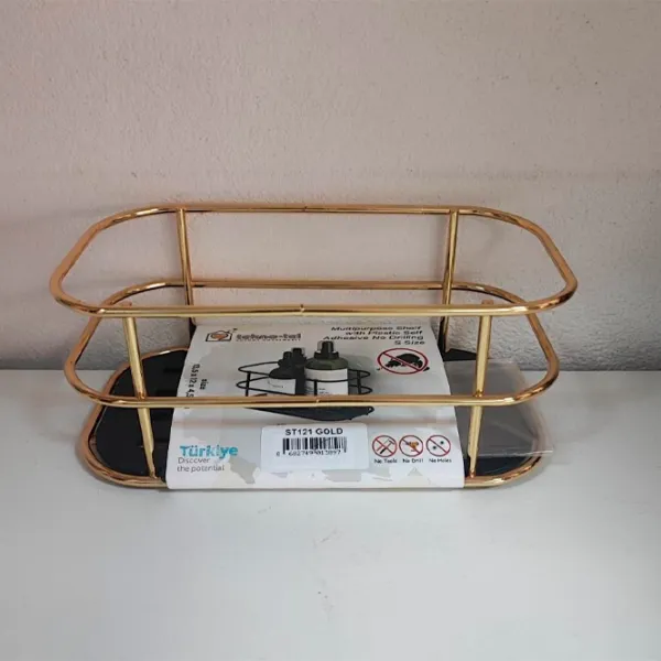 Raft pentru baie Teknotel ST121 Plastic / Gold photo 2