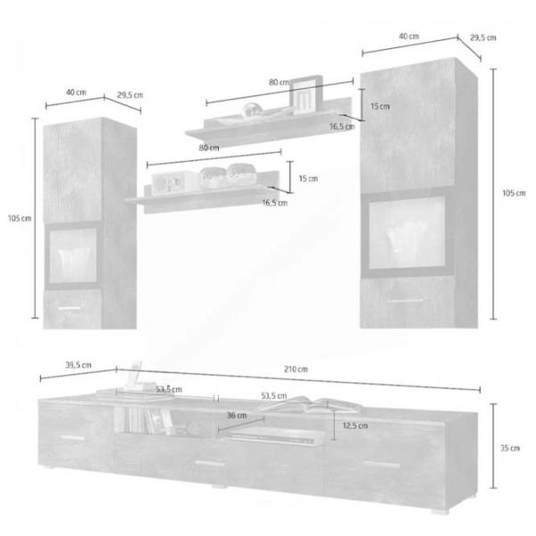 Living Helvetia Sarah №09 Modulară / Sanremo Oak photo 3 Living Helvetia Sarah №09 Modulară / Sanremo Oak photo 3