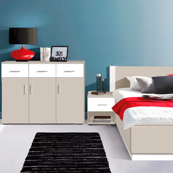 Comodă Modern Francesca 125 93 x 125 x 41 / LPAL / White - Cashmere photo 4