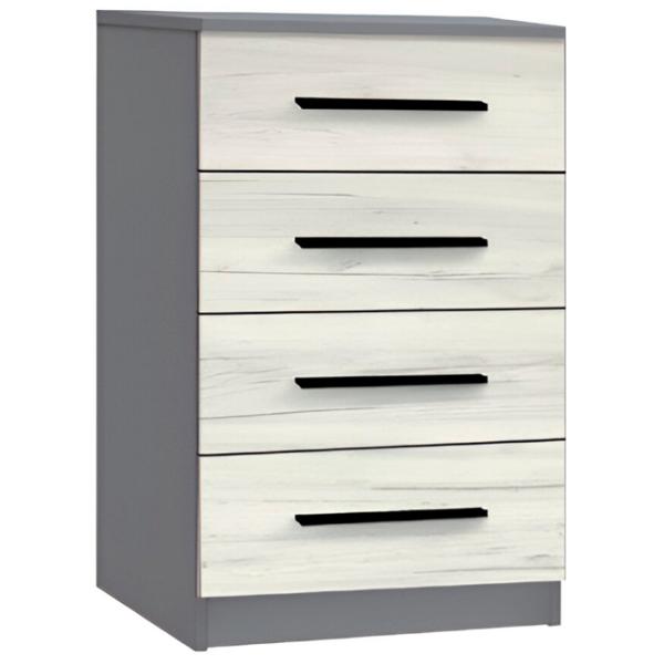 Comodă Modern Kenon 4S 88 x 60 x 38 / PAL / Stejar Craft Alb photo 1