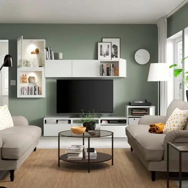 Гостиная Ikea Besta/Lappviken Модульная / White photo 13