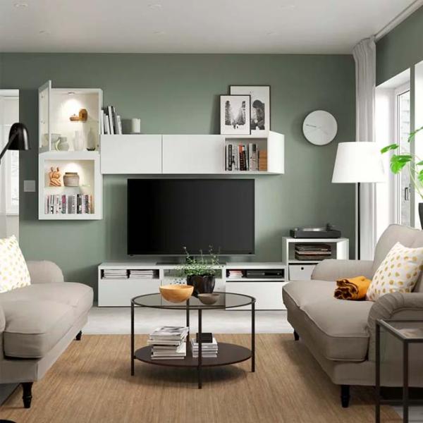 Гостиная Ikea Besta/Lappviken Модульная / White photo 13