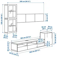 Гостиная Ikea Besta/Lappviken Модульная / White photo 8