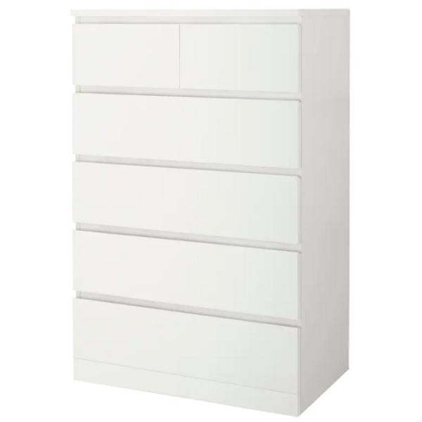 Comodă Ikea Malm 123 x 80 x 48 / MDF / Alb photo 1 Comodă Ikea Malm 123 x 80 x 48 / MDF / Alb photo 1