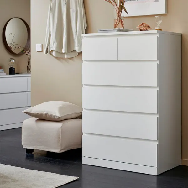 Comodă Ikea Malm 123 x 80 x 48 / MDF / Alb photo 3 Comodă Ikea Malm 123 x 80 x 48 / MDF / Alb photo 3