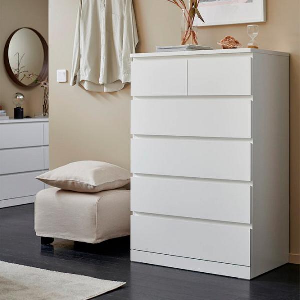 Comodă Ikea Malm 123 x 80 x 48 / MDF / Alb photo 3 Comodă Ikea Malm 123 x 80 x 48 / MDF / Alb photo 3