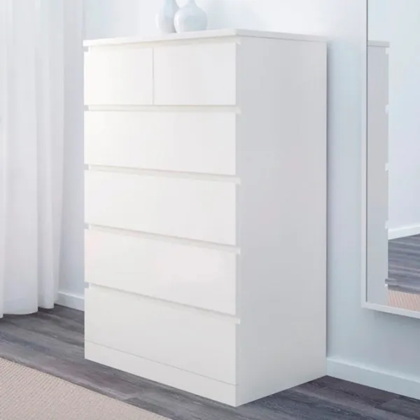 Comodă Ikea Malm 123 x 80 x 48 / MDF / Alb photo 4 Comodă Ikea Malm 123 x 80 x 48 / MDF / Alb photo 4