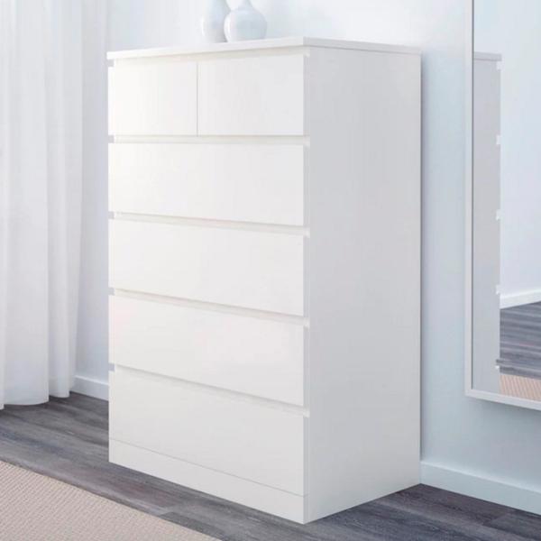 Comodă Ikea Malm 123 x 80 x 48 / MDF / Alb photo 4 Comodă Ikea Malm 123 x 80 x 48 / MDF / Alb photo 4