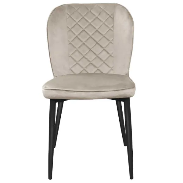 Кухонный стул DecoPrim Tusk  Бархат/ Бежевый Черный photo 2 Кухонный стул DecoPrim Tusk  Бархат/ Бежевый Черный photo 2