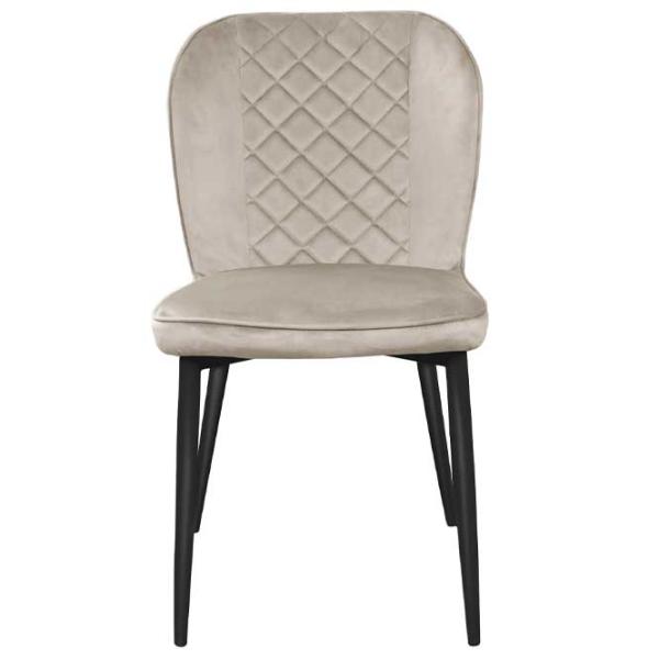 Кухонный стул DecoPrim Tusk  Бархат/ Бежевый Черный photo 2 Кухонный стул DecoPrim Tusk  Бархат/ Бежевый Черный photo 2